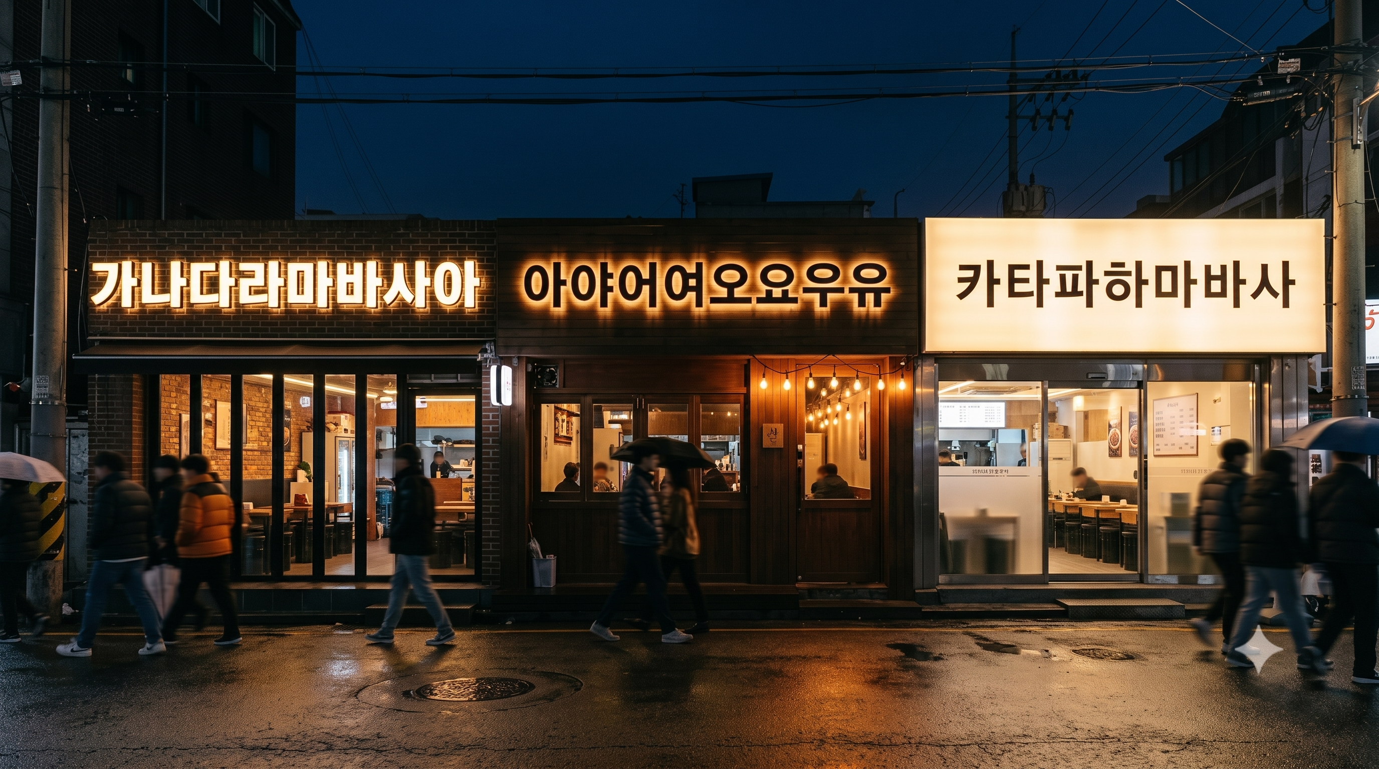전면발광·후광·라이트박스 간판의 야간 시인성 비교